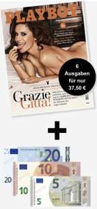 (Geiler Preisjäger) Playboy Abo (6 Ausgaben) für 37,50 € + 35,00 € Verrechnungsscheck