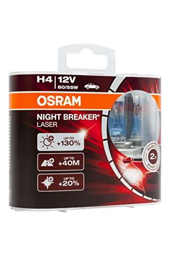 2x Osram "Night Breaker" H4 Halogen Scheinwerferlampen