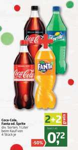 Coca-Cola, Fanta oder Sprite 2+2 gratis bei ADEG