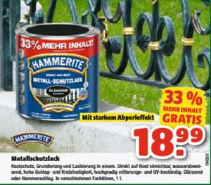 Rostfreier Deal - Hammerite im 1L Gebinde für 18,99€