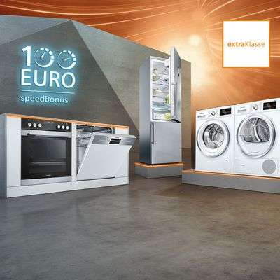 € 100,- Cashback auf Siemens Induktionskochfelder, Backöfen, Herde und Kühlschränke