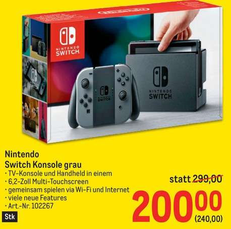 [Metro] Nintendo Switch schwarz/grau