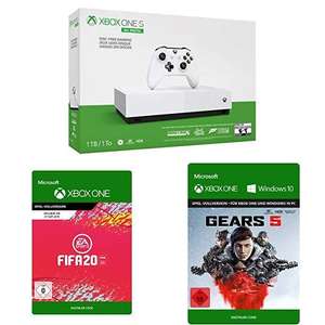 Microsoft Xbox One S 1TB - All Digital Edition + 5 Spiele (FIFA 20/Gears5/SoT/FH3/MC)