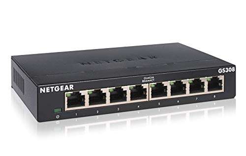 Netgear GS308 8-Port Gigabit Ethernet LAN Switch Unmanaged