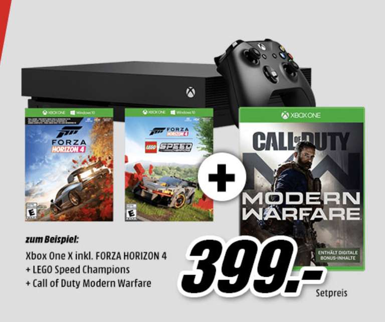 [MediaMarkt] Xbox One X 1TB Bundle Call of Duty + Forza Horizon 4 + Lego Speed