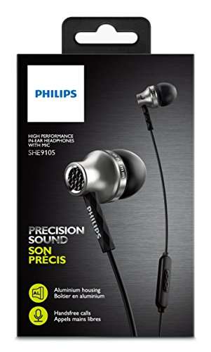 Philips SHE9105S - In-Ear Kopfhörer mit Mikrofon (silber)