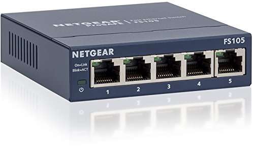 NETGEAR 5-Port LAN Switch (GS305E + FS105)