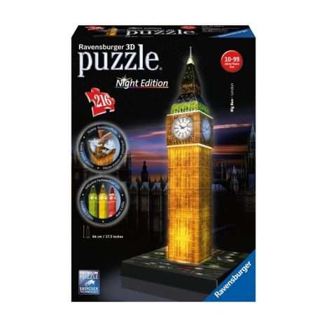 Ravensburger 3D Puzzle-Bauwerke Big Ben bei Nacht oder Empire State Building bei Nacht