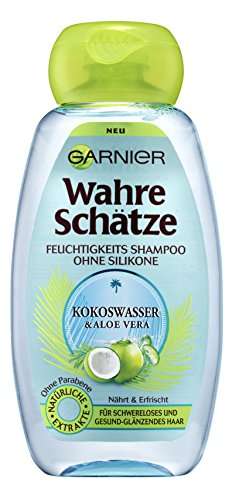 www.AMAZON.de l Beauty-Jäger l Garnier Wahre Schätze Feuchtigkeits Shampoo Kokoswasser und Aloe Vera 6er-Pack (6 x 250 ml)