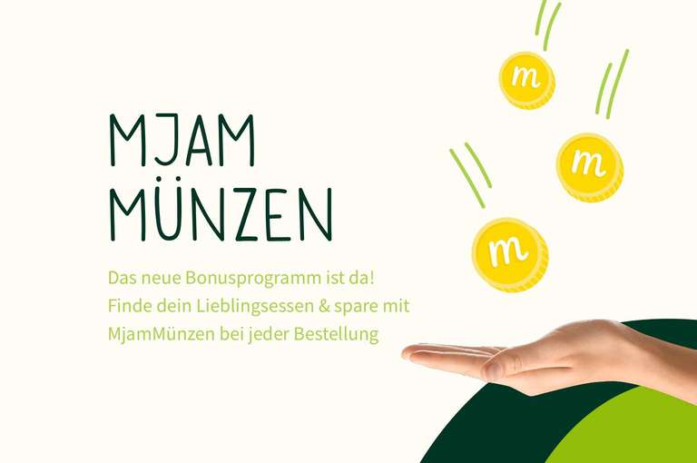 Mjam - startet Cashback Programm "Mjam Münzen"