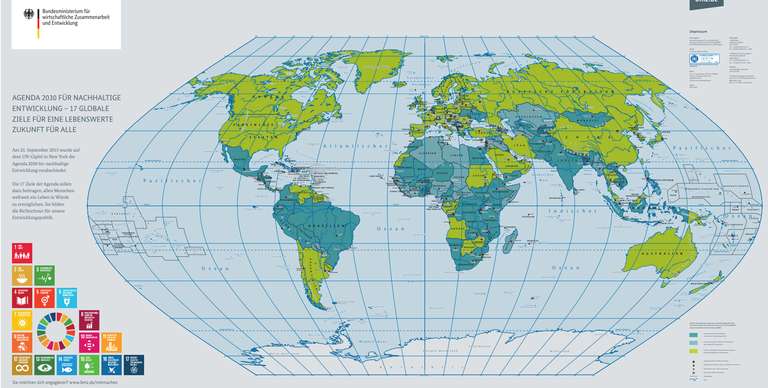 Kostenlose Weltkarte vom Bundesministerium für Entwicklung
