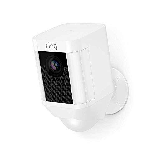 Ring Spotlight Cam - Sicherheitskamera mit LED Licht, Sirene und Gegensprechfunktion, Batterie betrieben (Echo Show 5 Kompatibel)