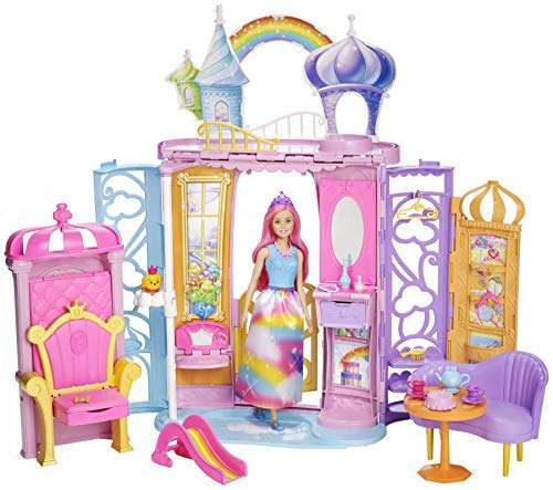 AMAZON.de l Mattel Barbie Dreamtopia Regenbogen-Königreich Schloss und Puppe (FRB15)