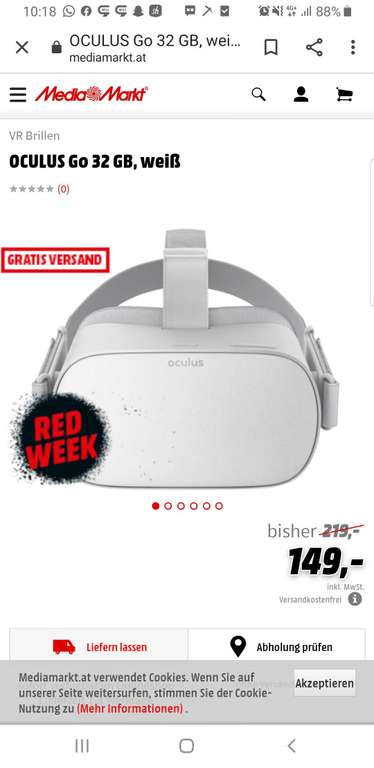 Oculus Go 32GB für 150€ statt 220€