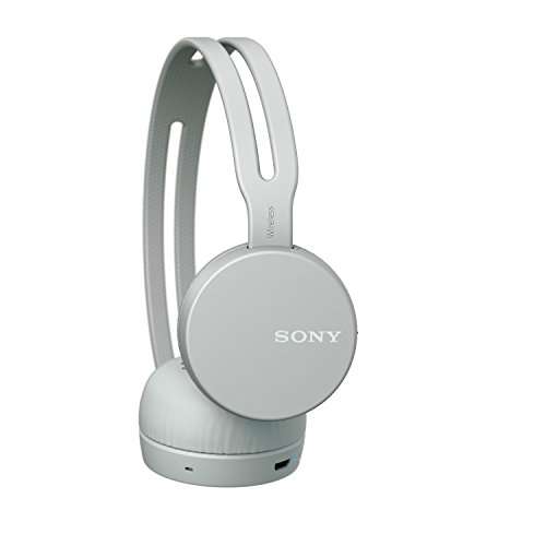Sony WH-CH400 kabelloser Bluetooth Kopfhörer (Bis zu 20 Stunden Akkulaufzeit, Freisprechfunktion, NFC) grau