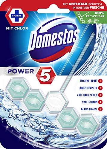 Domestos WC-Stein Power 5 Chlor, 9er Pack(9 x 55 g)