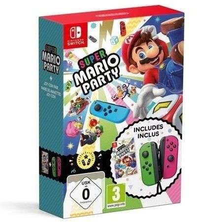 Nintendo Switch Joy-Con Controller Grün / Pink + Super Mario Party