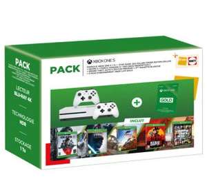Xbox One S 1TB + 2 Controller + Red Dead Redemption 2 + GTA V + Gears 5 + Star Wars + Forza Horizon 4 uvm..