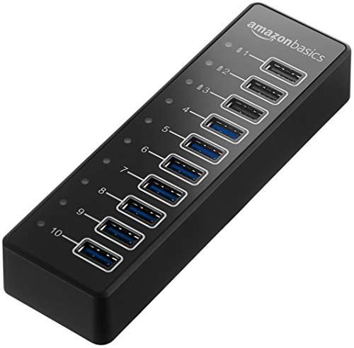 AmazonBasics - USB-Hub, USB-C 3.1 mit 10 Anschlüssen