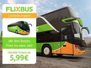 100.000 Bus-Tickets ab 5,99 € - nur über die App - bis 5.1.2020 (Reisezeitraum: 7.1.-5.2.2020)