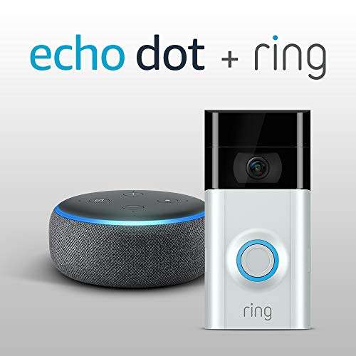 Ring Video Doorbell 2 UND Echo Dot Anthrazit Stoff