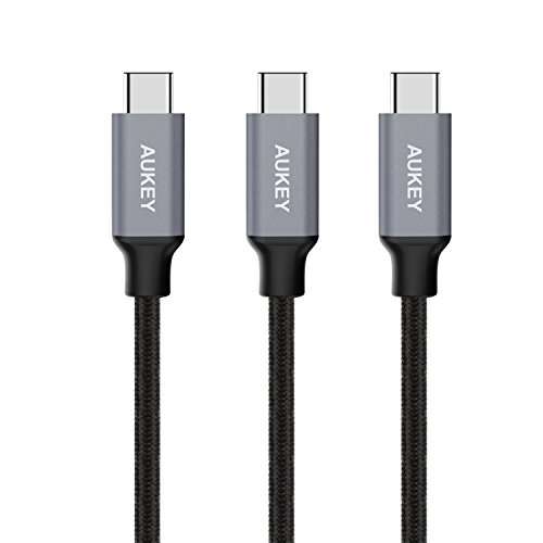3x AUKEY USB C Kabel auf USB C (1m, USB 3.0, Geflochtenes Nylon) für 0,99€ durch Gutscheinfehler [Amazon Prime]