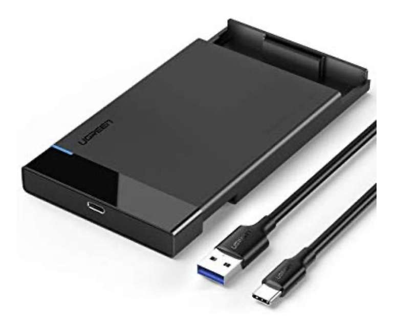 Ugreen Festplattengehäuse mit USB-C (für 2.5" bis 9.5mm Höhe, USB 3.1