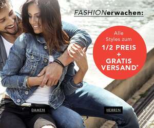 Bis zu -50% auf alle Produkte und kostenloser Versand bei Dress for Less