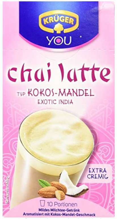 KRÜGER Chai Latte Exotic India Typ Kokos Mandel (1 x 0.25 kg) =10 Portionen
