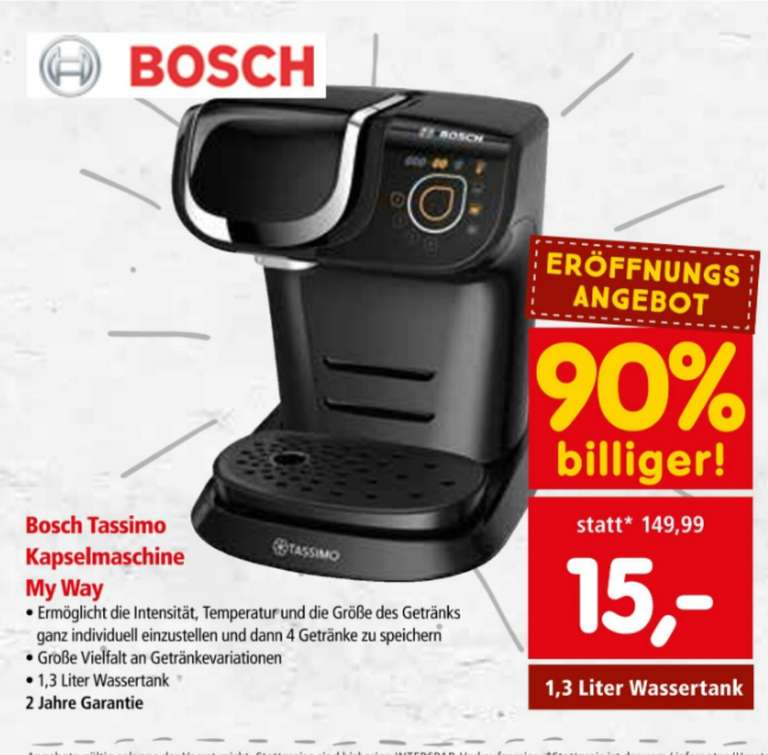 [INTERSPAR Wien Alt-Erlaa] Angebote z.B. Bosch Tassimo Kapselmaschine My Ways um nur 15€ ab morgen 01.04. (Bestpreis!)