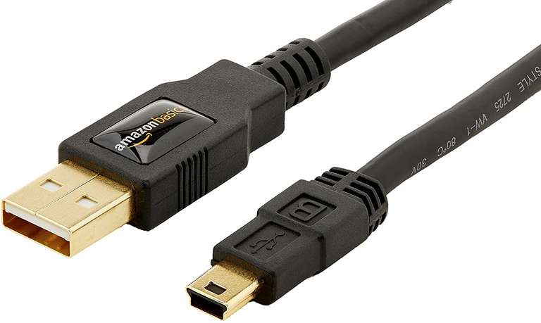 24x AmazonBasics USB 2.0 A-Stecker auf Mini-B-Stecker (1,8 m)