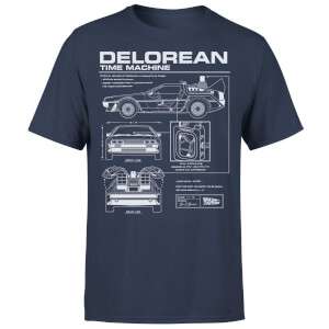 [KleidenwieTopper] Zurück In Die Zukunft Delorean Schematic T-Shirt und Tasse