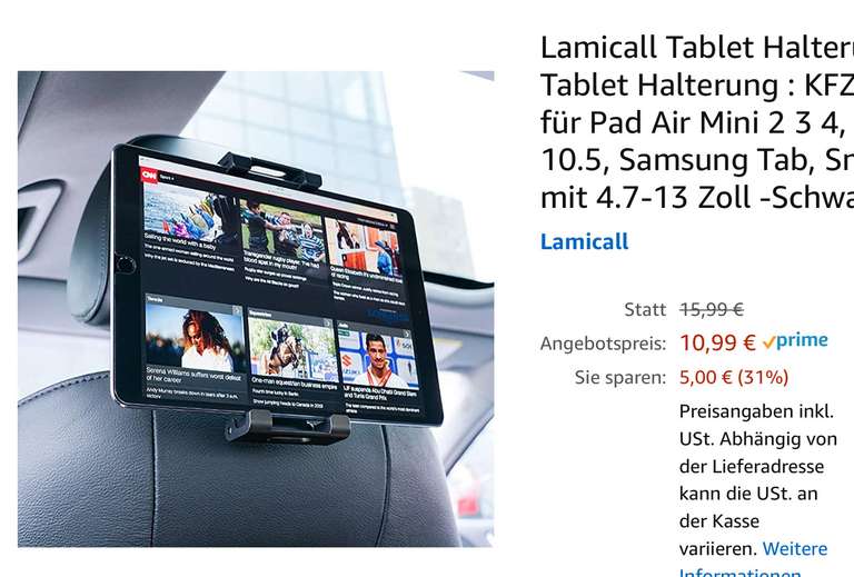 Lamicall Tablet Halterung Auto