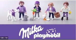 3 Milka Schokohasen + Milka Playmobil Figur