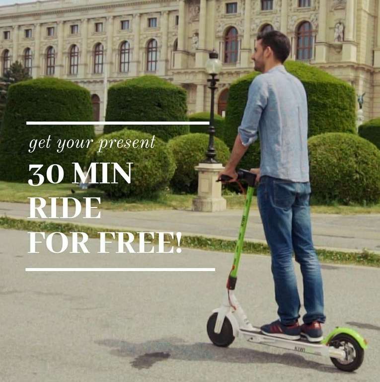 30 min KIWI scooter gratis