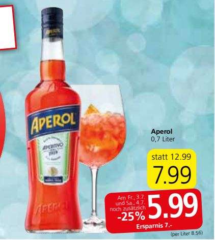 [SPAR] - Aperol 5,99 Euro