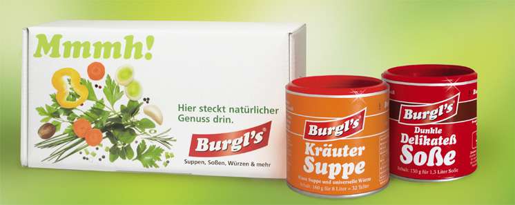 GRATIS Burgl's Testpaket (Suppe & Soße) + gratis Versand