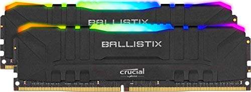Crucial Ballistix DDR4 DRAM Desktop Gaming Memory Kit with RGB Lights, Black