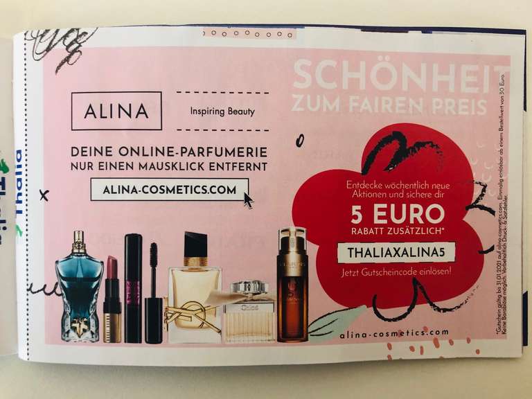 5€ Rabatt bei ALINA Cosmetics