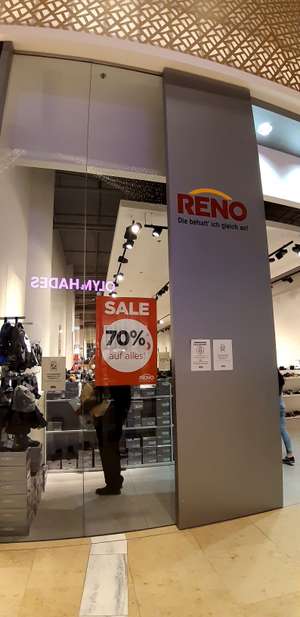 -70% Rabatt im Reno Outlet im G3 (Shoppingcenter)