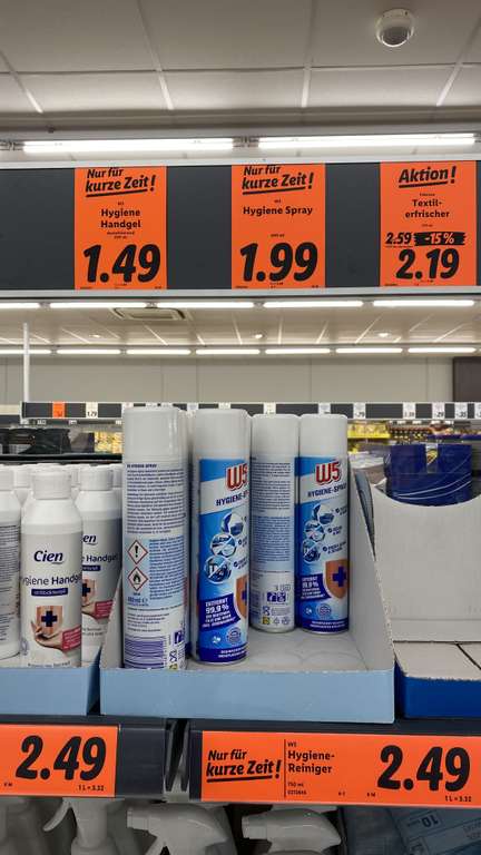 [ LIDL ] W5 Hygiene Spray Desinfektion um 1,99€