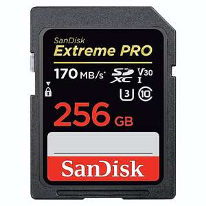[Weltbild.at] SanDisk SDXC Extreme Pro 256GB, Video Speed Class V30, 170MB/s um 19,99€ - 128GB um 11,99€ statt 26,21€ (Bestpreise)
