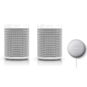 Sonos One (2nd Gen) Stereo Set + Google Nest Mini