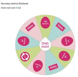 Baby-markt.at: Kostenlos Guthaben/babypoints Glücksrad