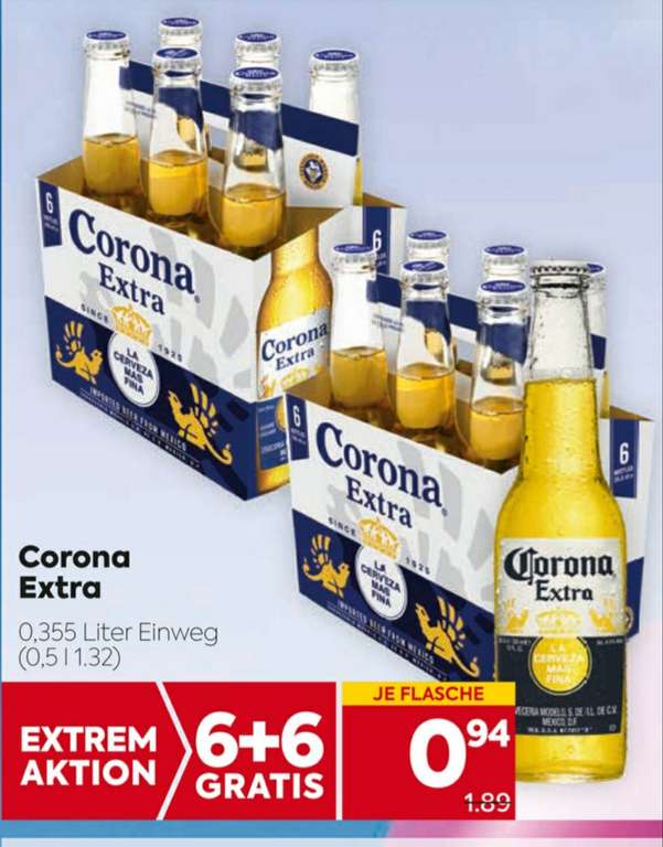 (UPDATE) Verlängerung: CORONA flüssig 6+6 gratis beim Billa/Plus € 0.94/Flasche