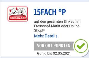 15 FACH PAYBACK Punkte bei Fressnapf