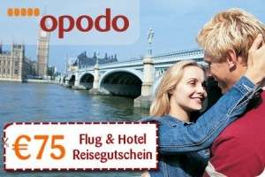 75€ Opodo Reisegutschein für 10€ - sehr günstige Kurzreisen möglich