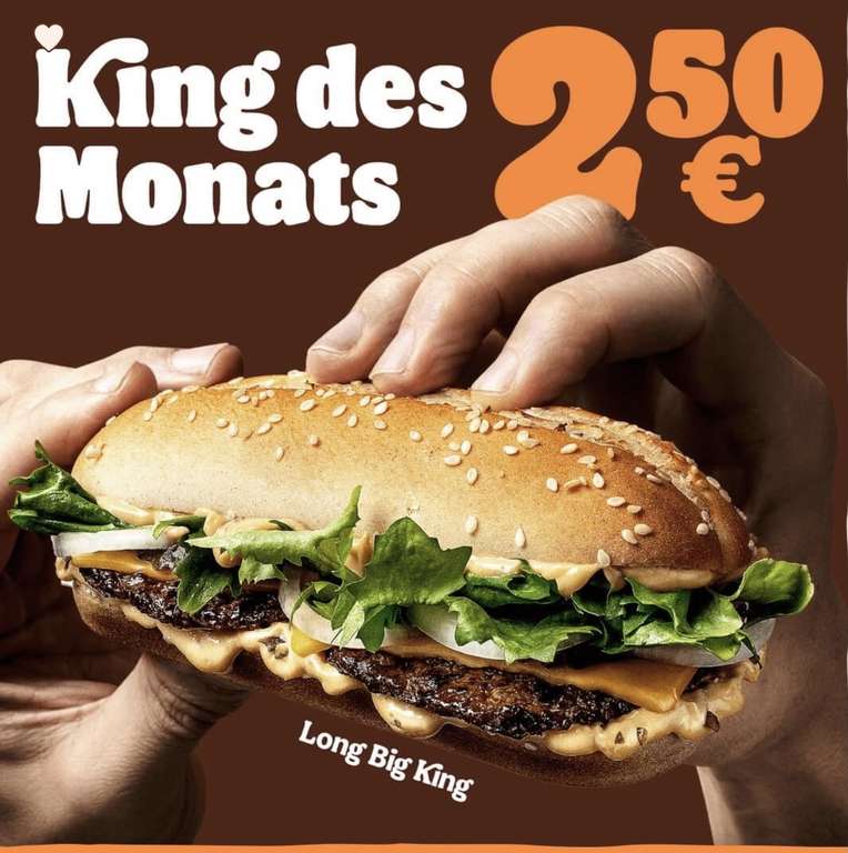 Burger King: King des Monats Mai - “Long Big King” um € 2,50