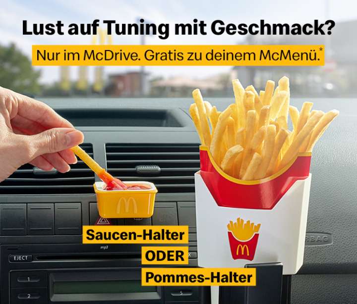 McDonald's Pommes- oder Saucenhalter gratis zum Menü