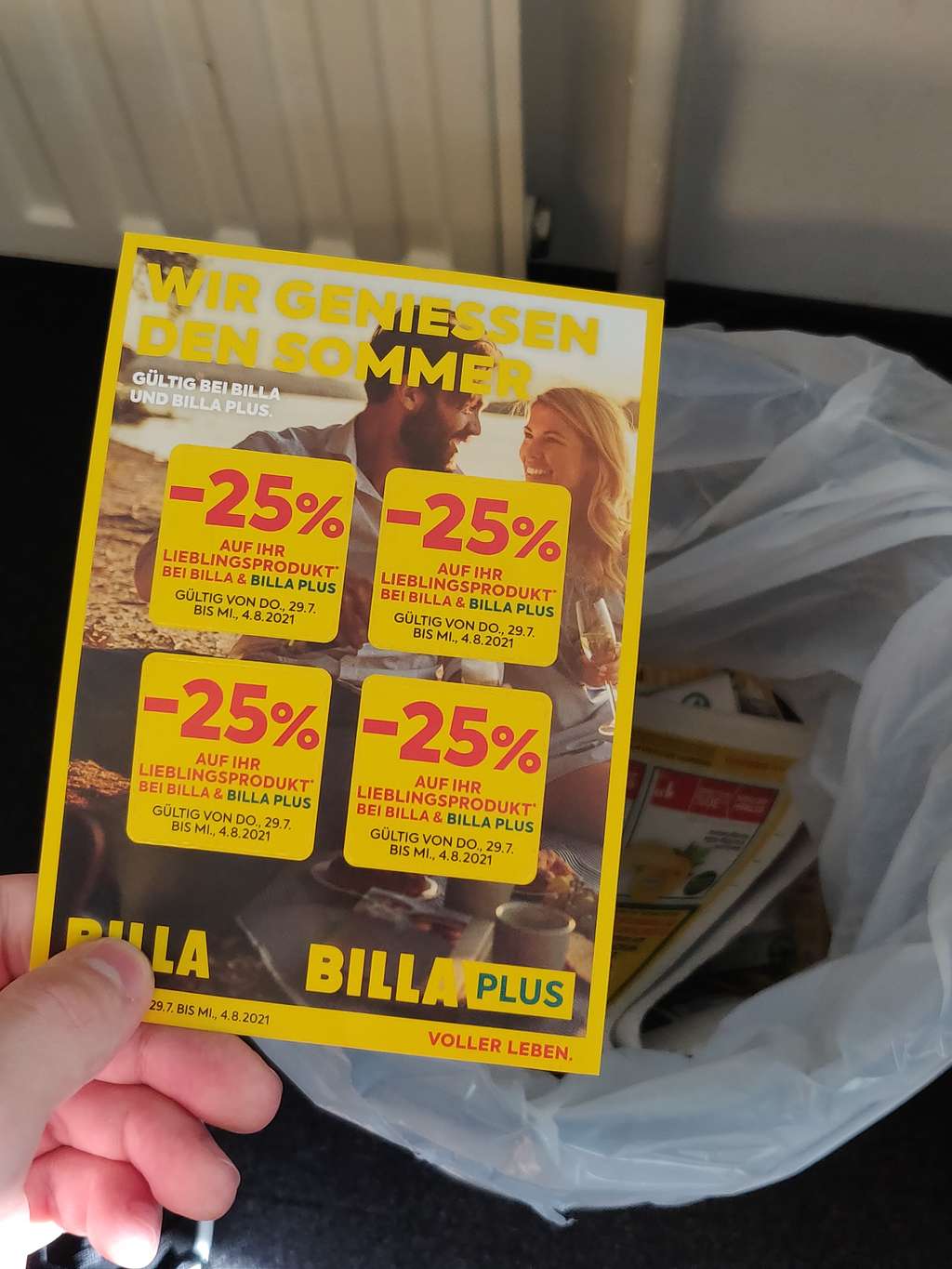 BILLA (PLUS) -25% Pickerl in der OE24 Tageszeitung - Preisjäger